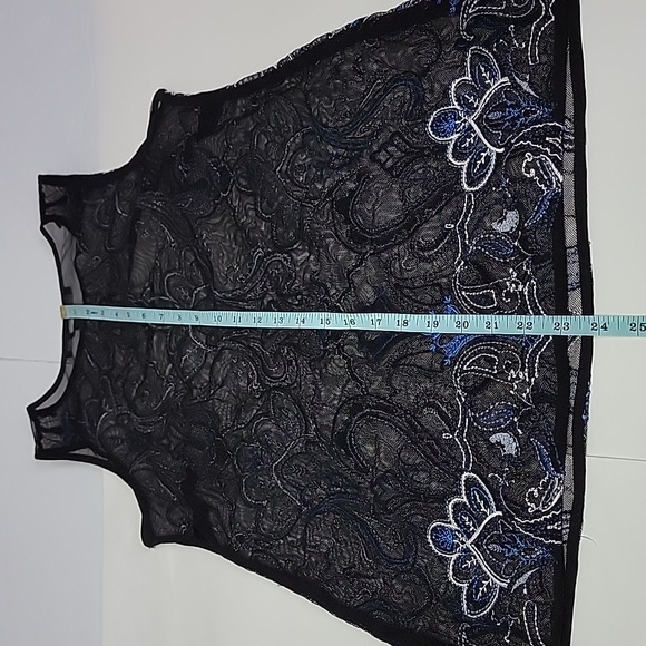 White House Black Market Embroidery Sheer Mesh Tops/Size XS - Picture 7 of 10
